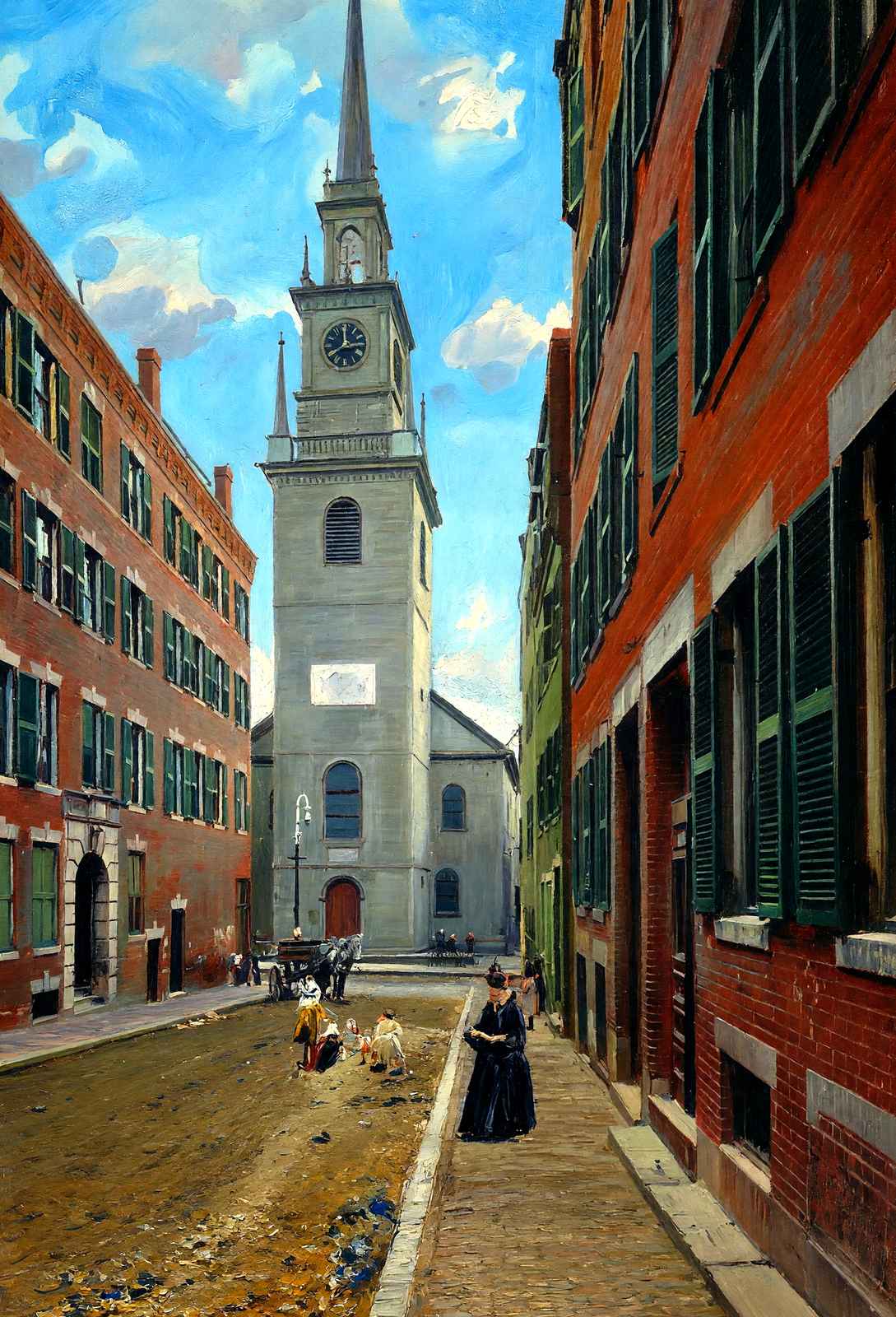 Old North Church, Boston, Massachusetts in 1903 Art Print (7 Sizes) - Enhanced