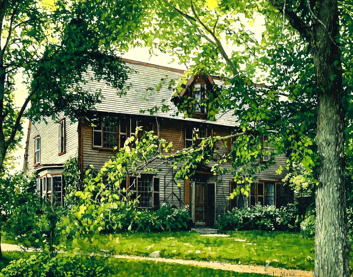The Old Manse, Concord, Massachusetts in 1905 Art Print (7 Sizes) - Reproduction