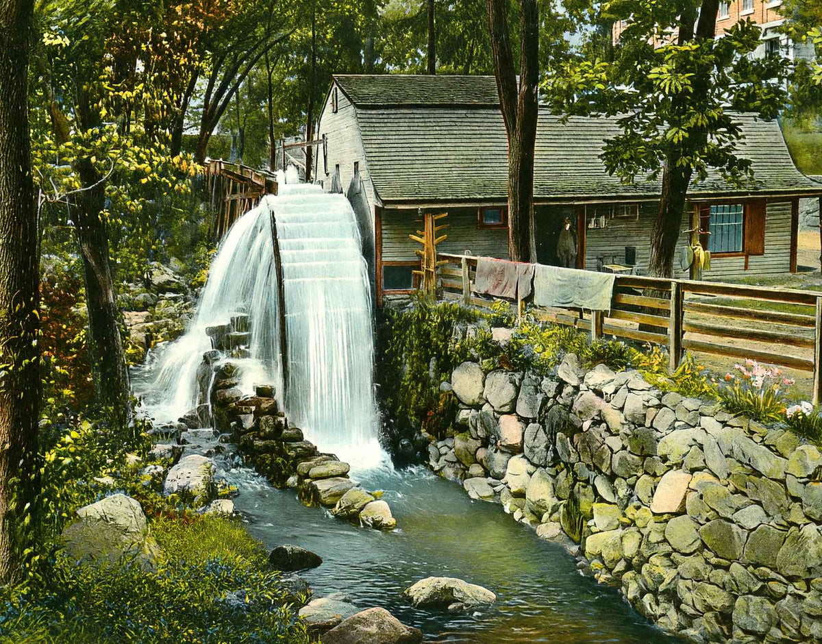 Old Town Mill New London in 1905 Vintage Print (7 Sizes) - Reproduction