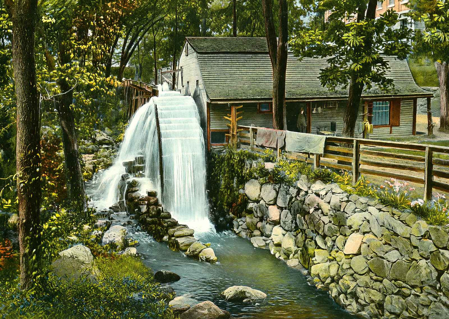 Old Town Mill New London in 1905 Vintage Print (7 Sizes) - Reproduction