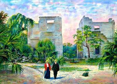 Old Braden Castle Bradentown FL in 1908 Art Print (7 Sizes) - Premium Print