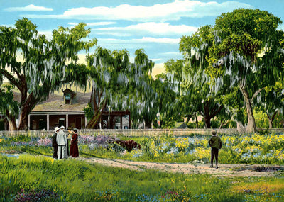 Old US Garrison Tampa FL in 1905 Vintage Print (7 Sizes) - Enhanced
