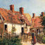Old Houses at Eragny 1884 Painting by Camille Pissarro Art Print (6 Sizes)