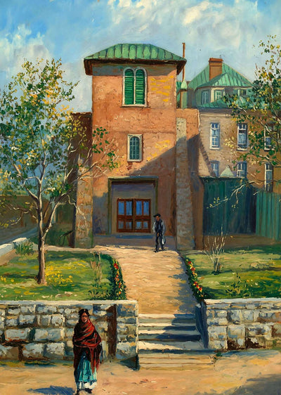 Old San Miguel Church Santa Fe NM in 1906 Art Print (6 Sizes)