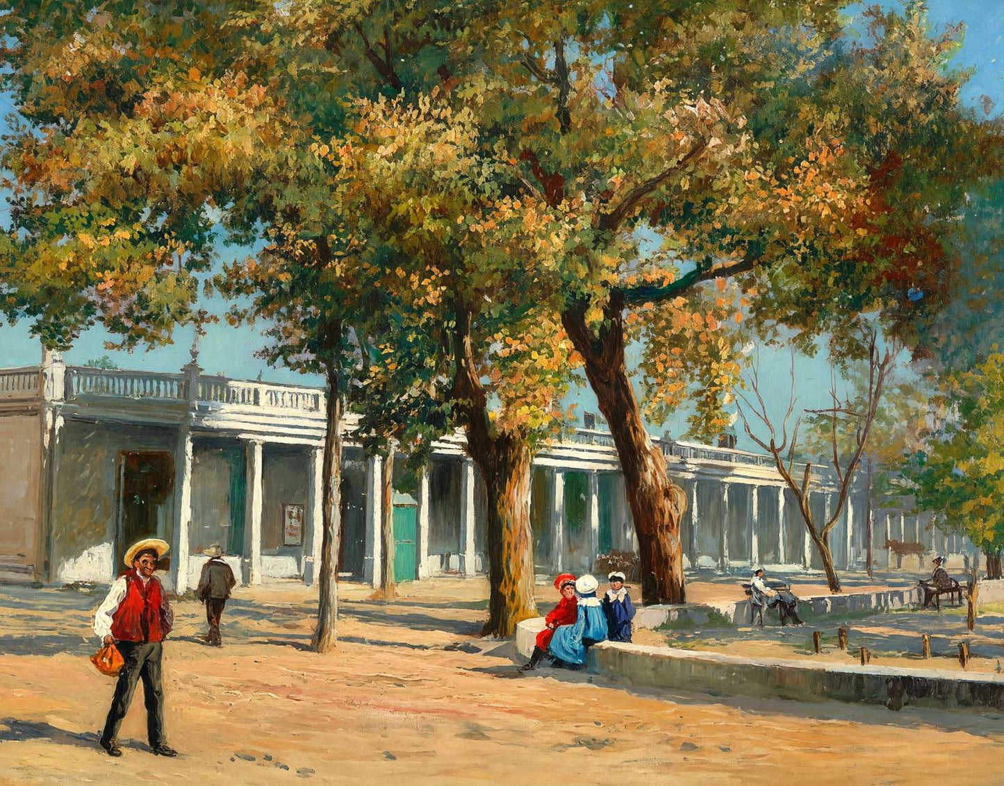 Old Palace Santa Fe NM in 1906 Art Print (6 Sizes)