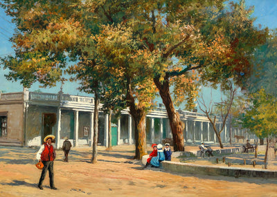 Old Palace Santa Fe NM in 1906 Art Print (6 Sizes)