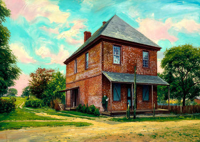 Oldest Custom House in US Yorktown VA in 1907 Art Print (7 Sizes) - Restored