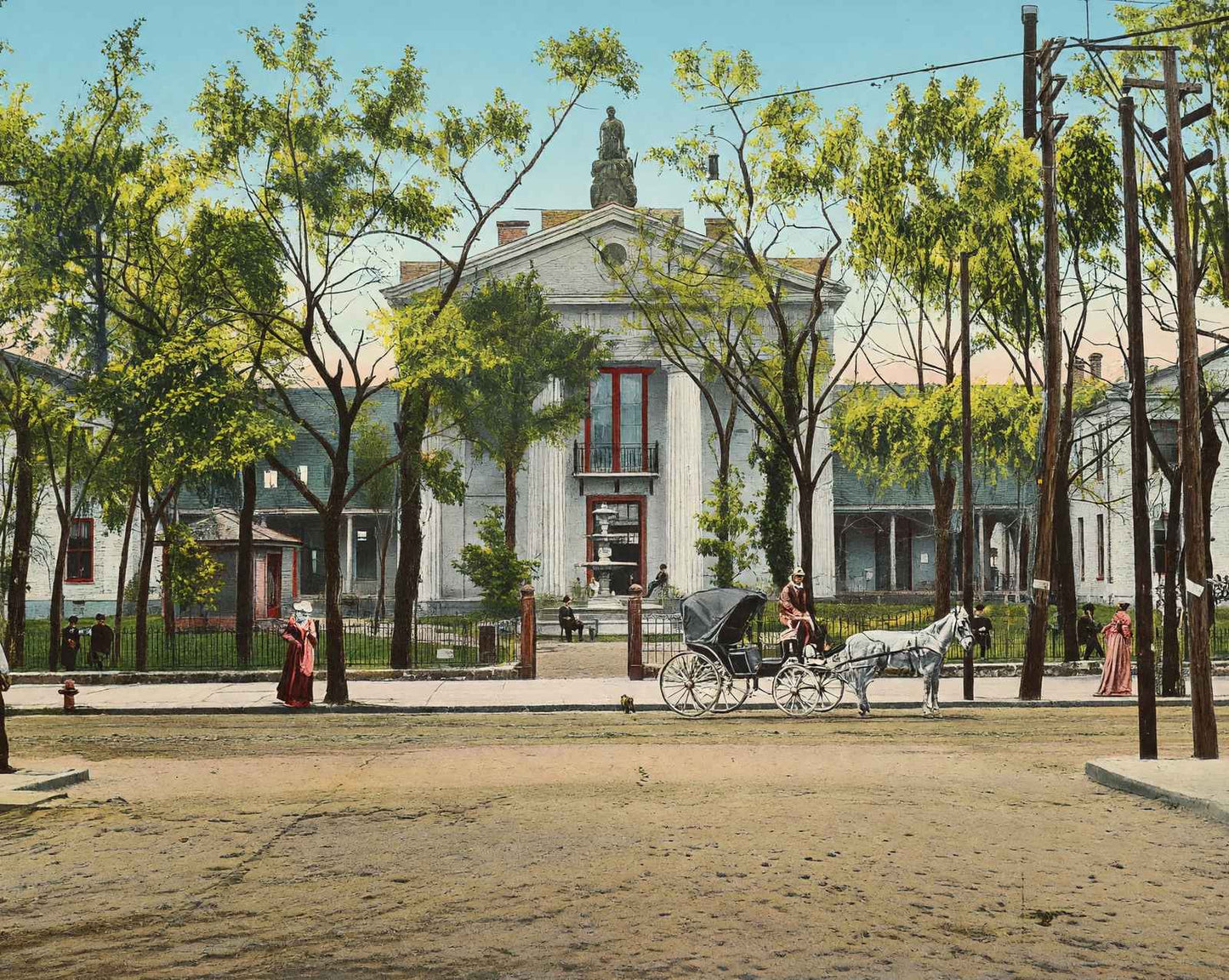 Old State Capitol in Little Rock vintage print