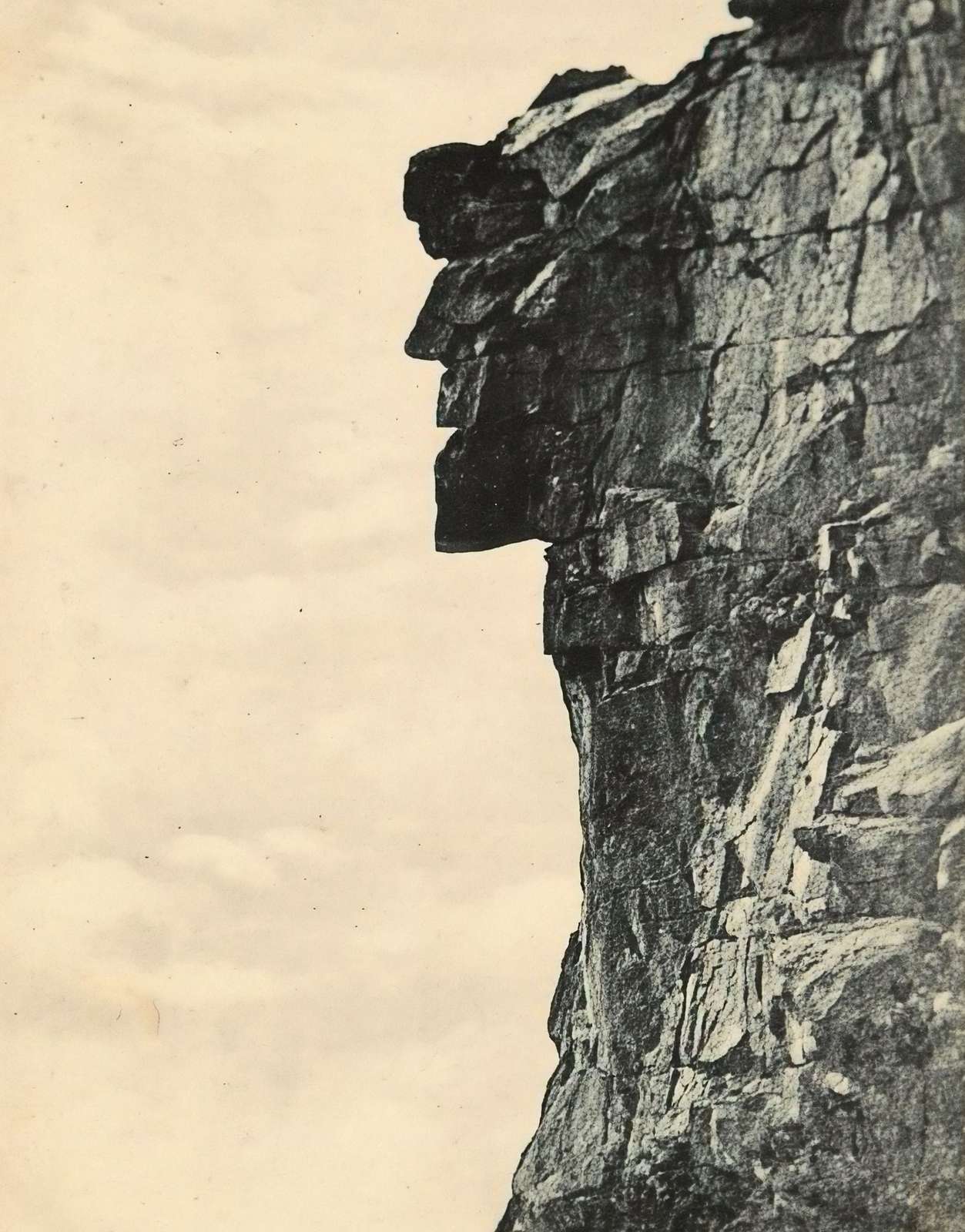 Old Man of the Mountain in 1906 Vintage Print (7 Sizes) - Enhanced