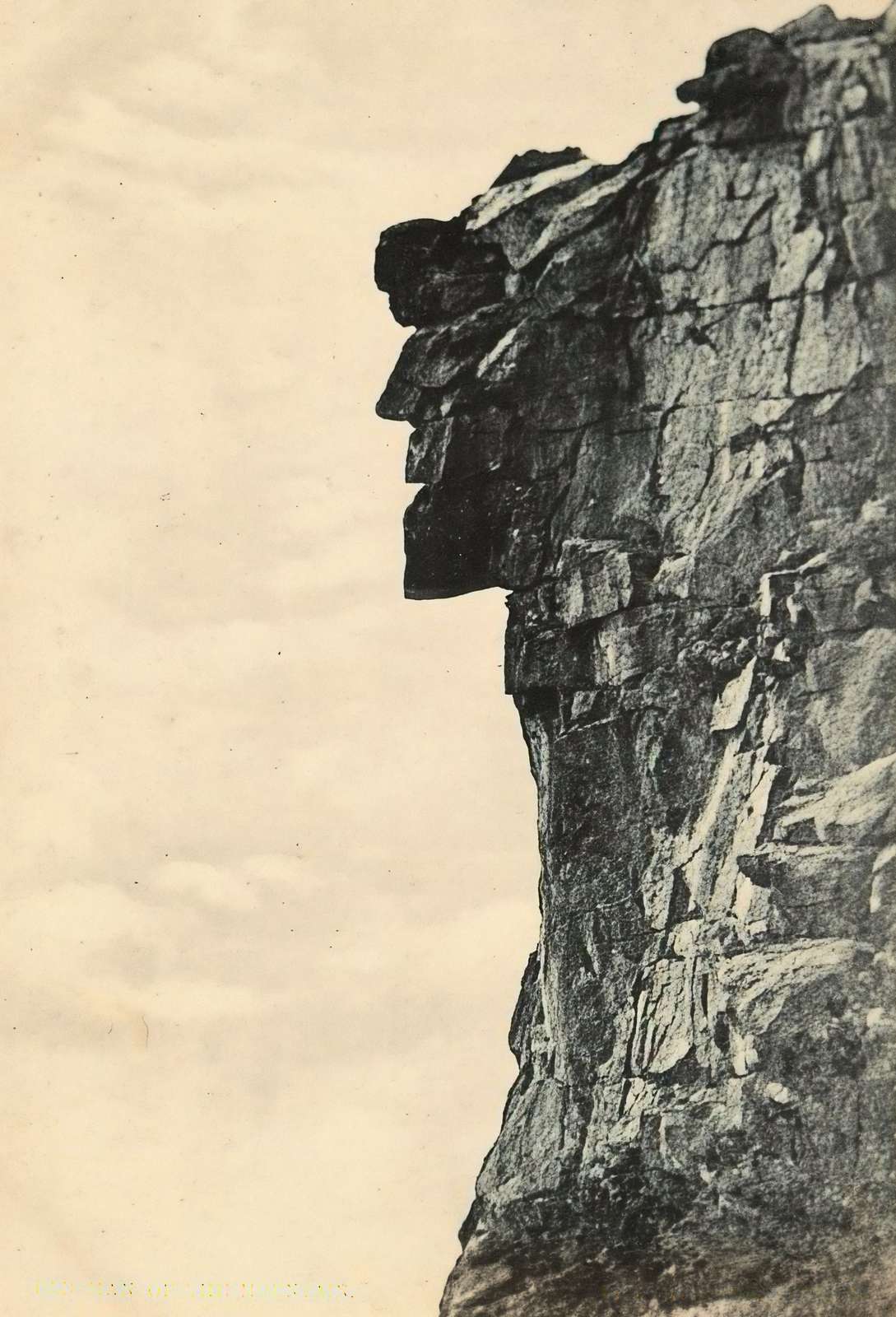 Old Man of the Mountain in 1906 Vintage Print (7 Sizes) - Enhanced