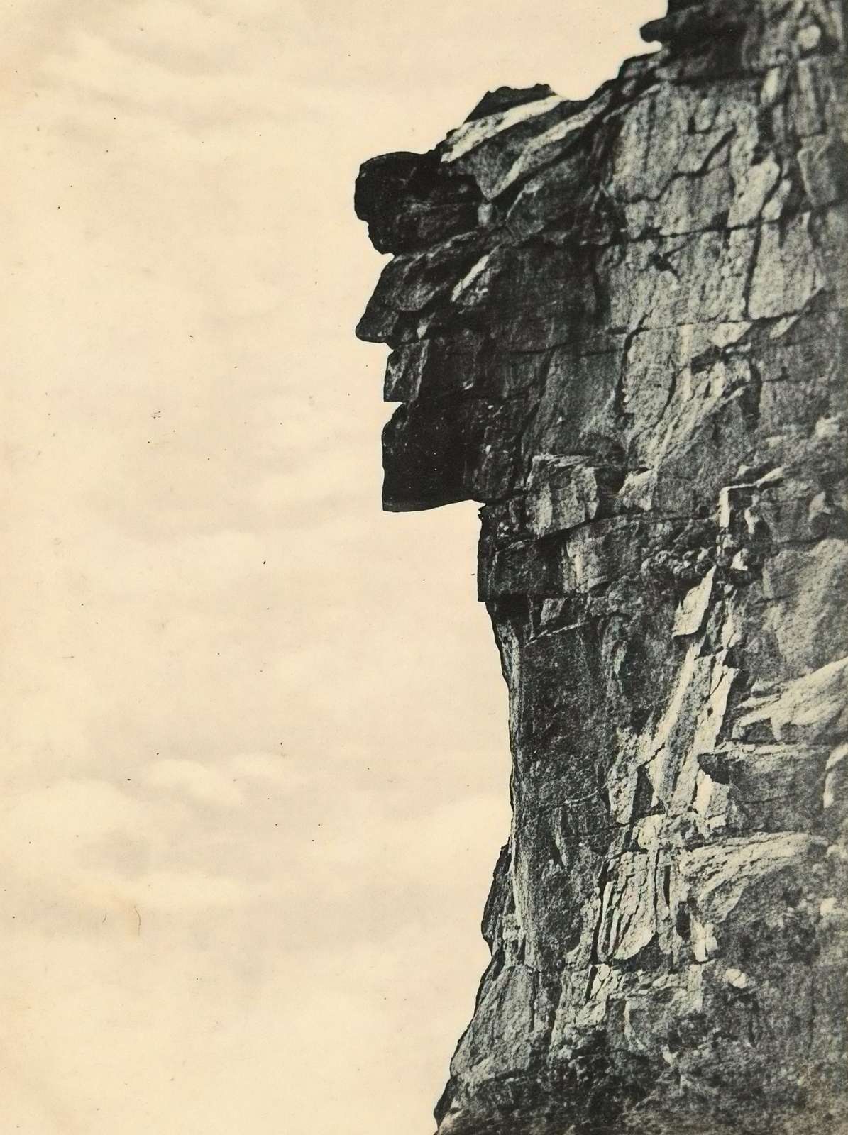 Old Man of the Mountain in 1906 Vintage Print (7 Sizes) - Enhanced