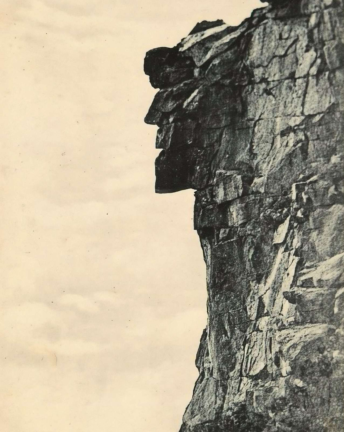 Old Man of the Mountain in 1906 vintage photo print