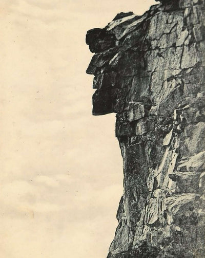 Old Man of the Mountain in 1906 vintage photo print