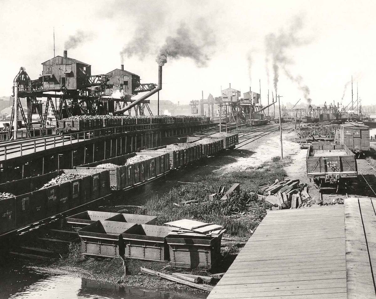 One of the Iron Ore Docks restored photo print