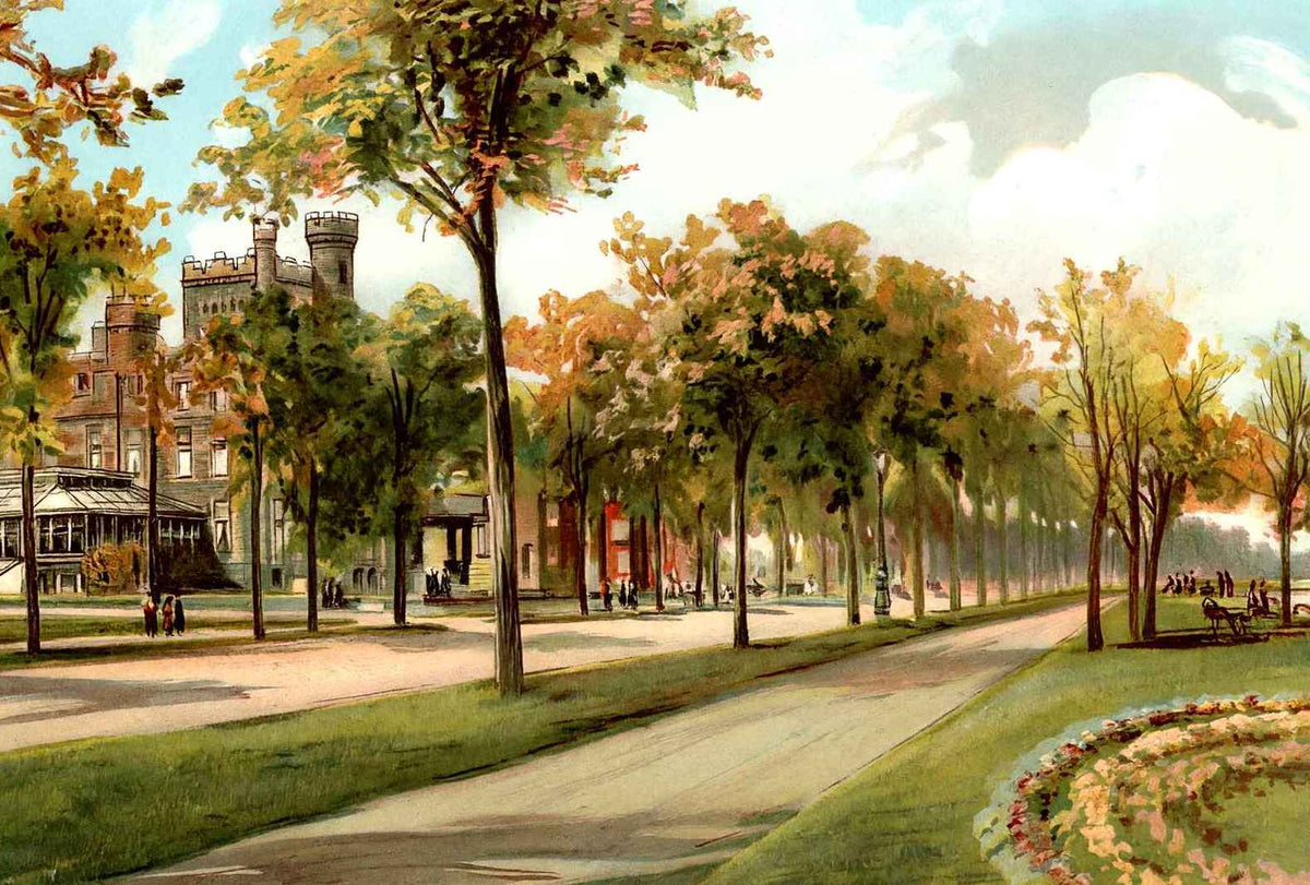 On Lake Shore Drive Chicago Vintage Print (7 Sizes) - Restored