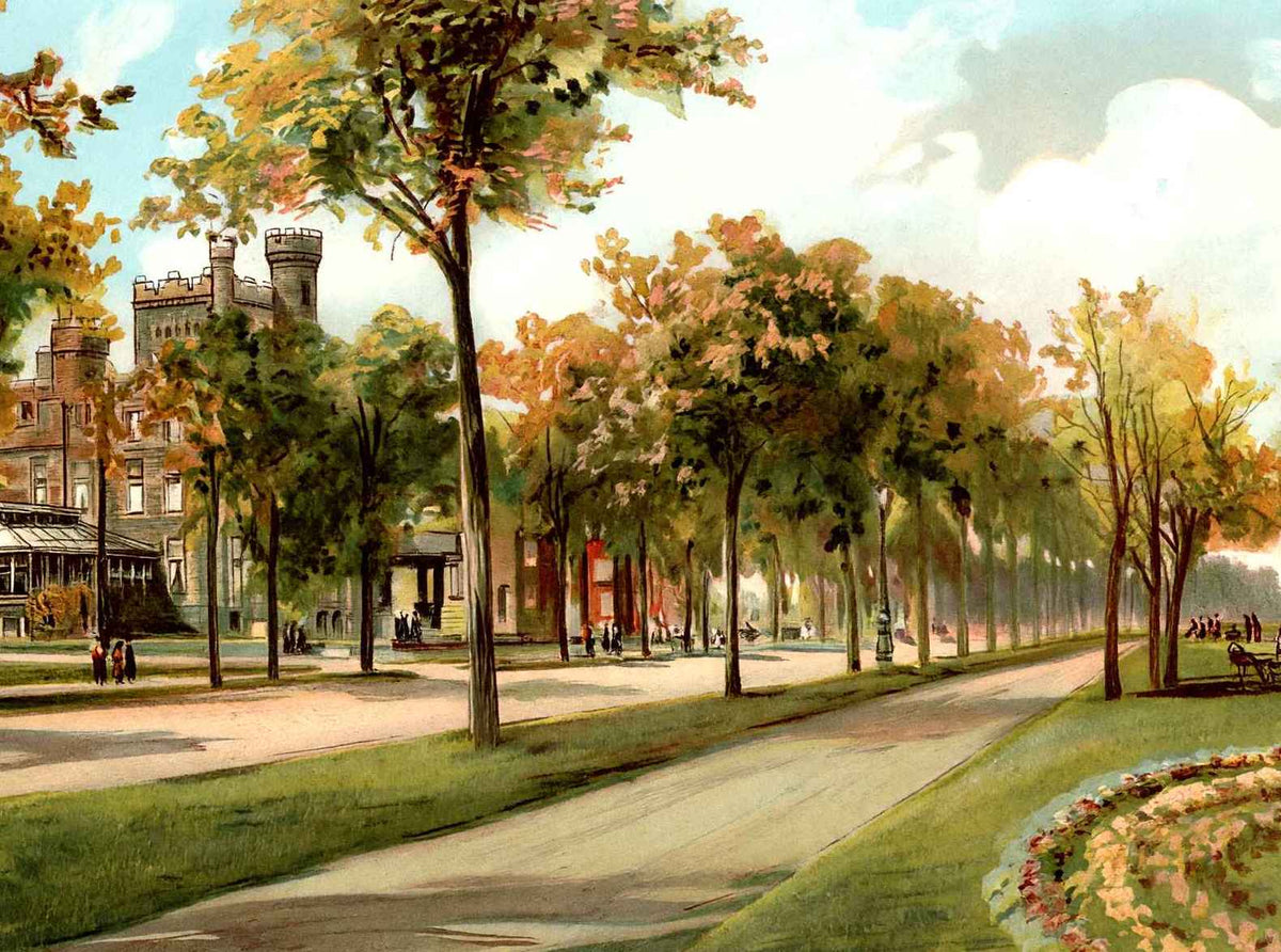 On Lake Shore Drive Chicago Vintage Print (7 Sizes) - Restored