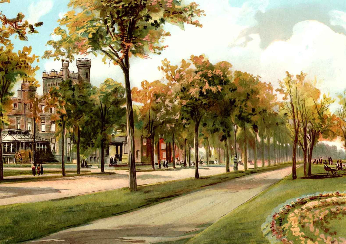 On Lake Shore Drive Chicago Vintage Print (7 Sizes) - Restored