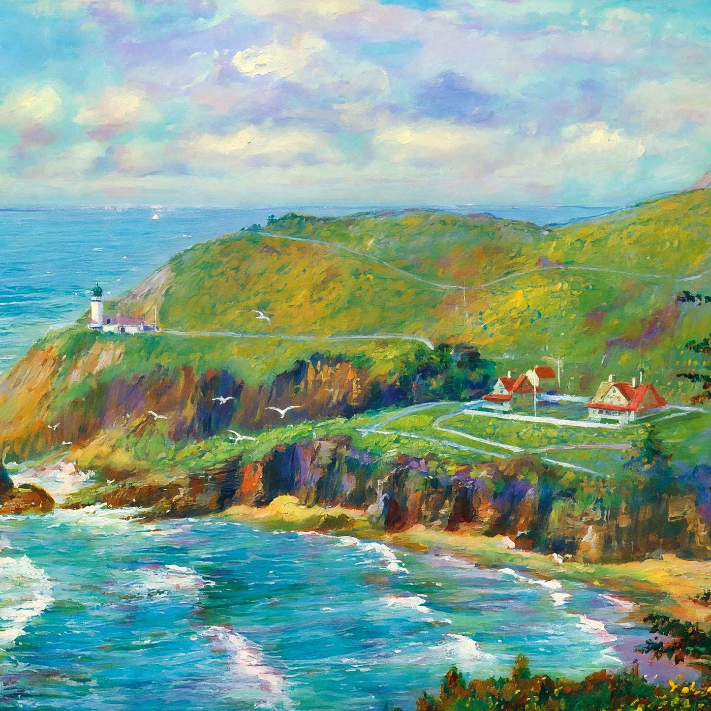 On the Oregon Coast in 1908 Art Print (7 Sizes) - Reproduction