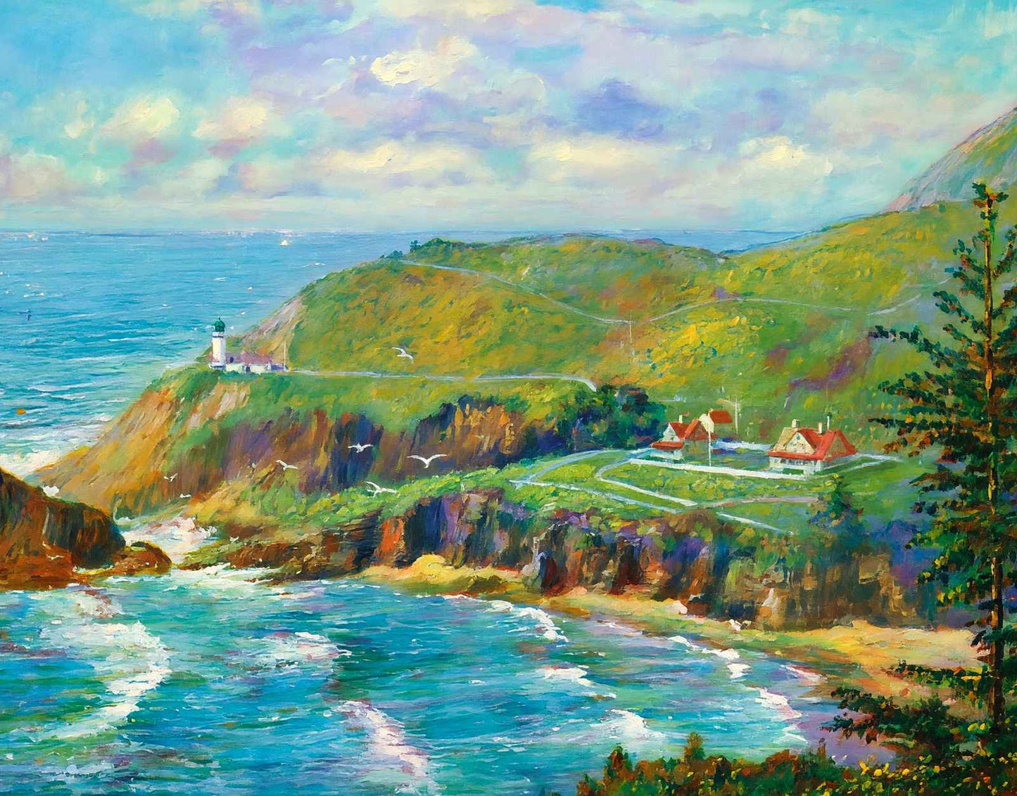 On the Oregon Coast in 1908 Art Print (7 Sizes) - Reproduction