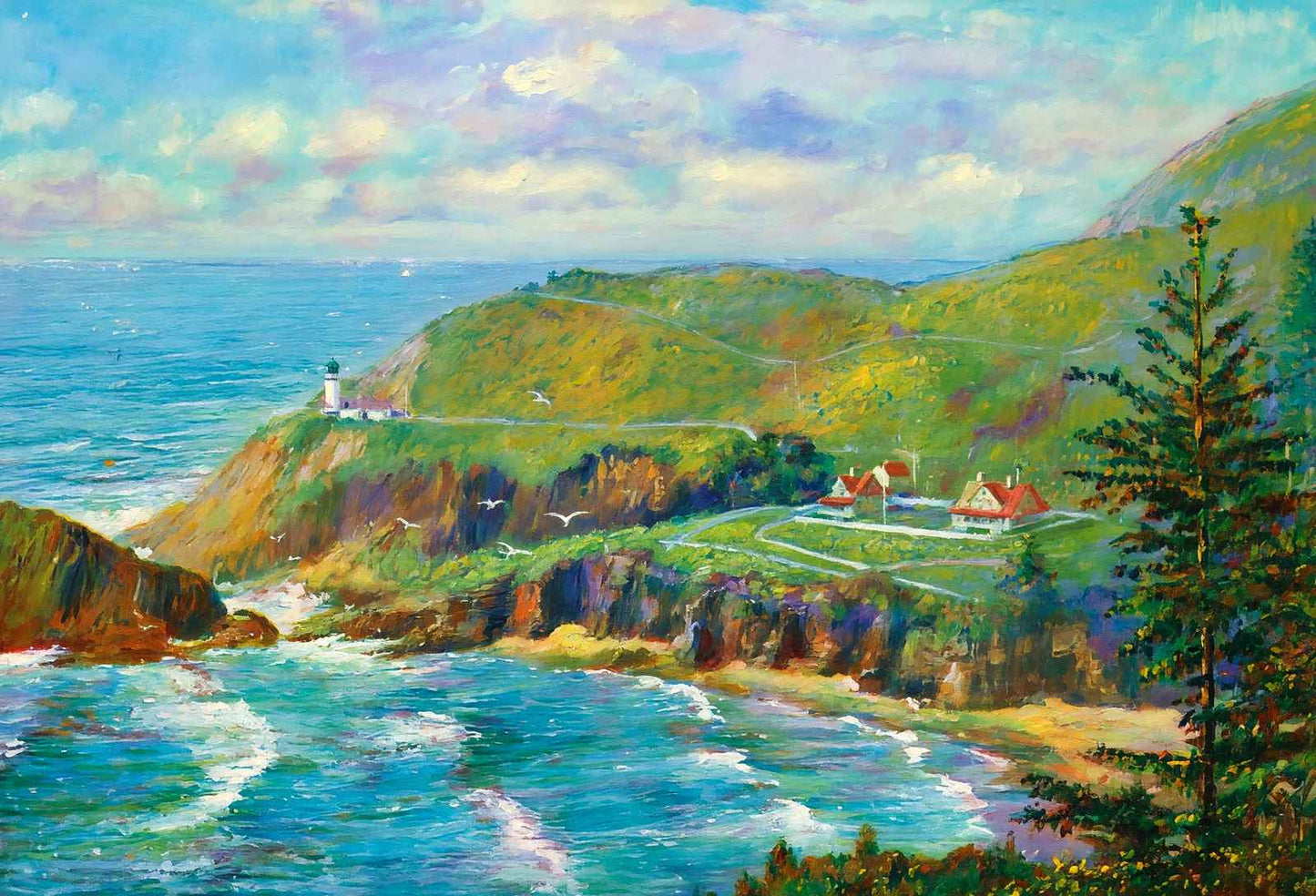 On the Oregon Coast in 1908 Art Print (7 Sizes) - Reproduction