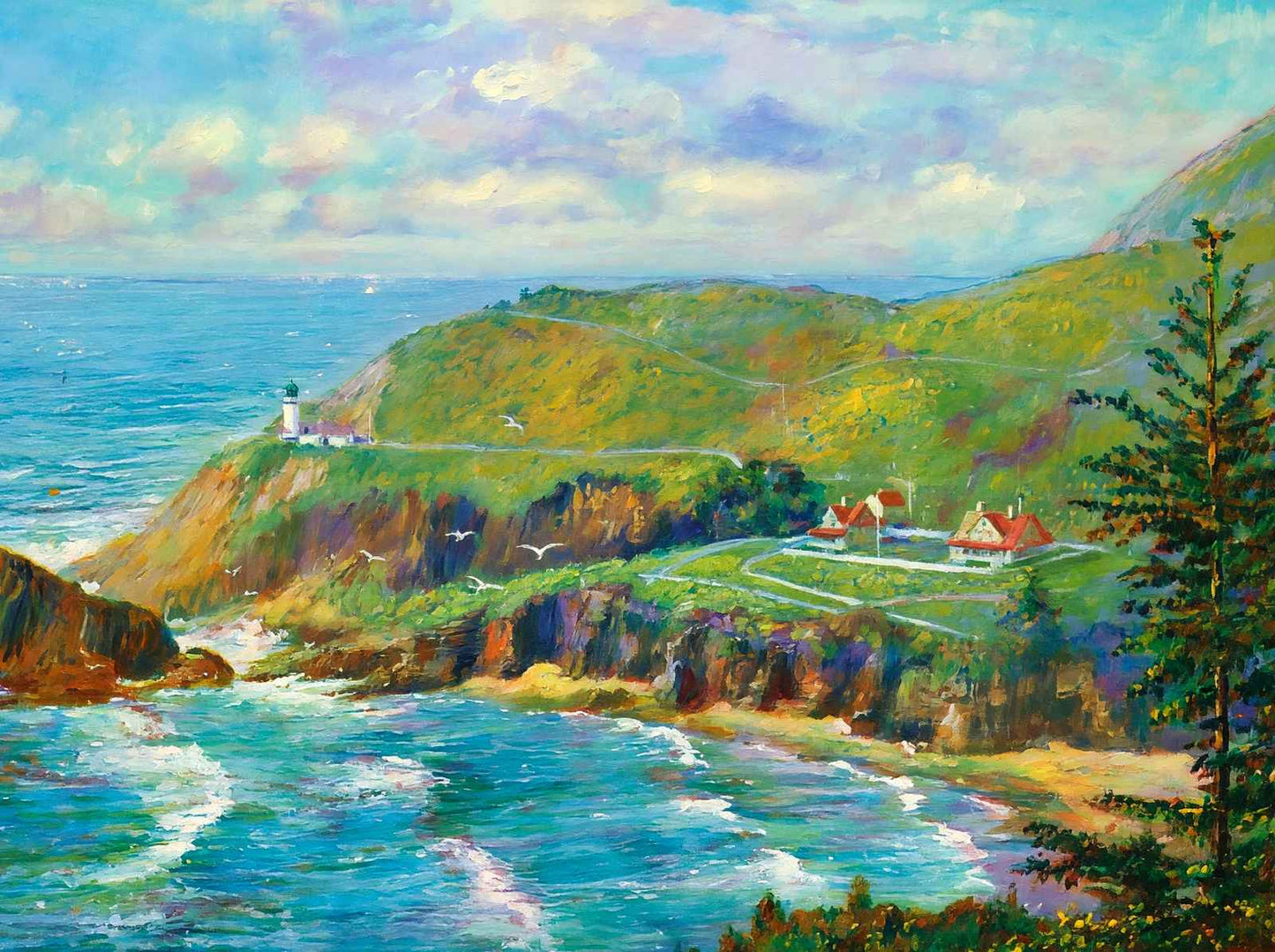 On the Oregon Coast in 1908 Art Print (7 Sizes) - Reproduction