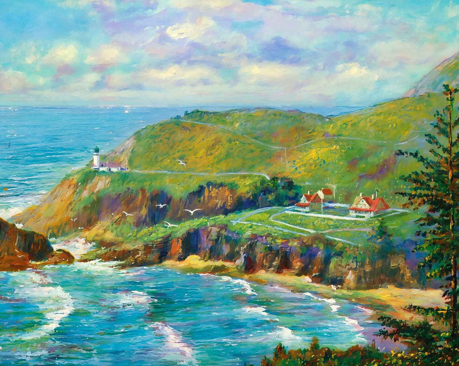 On the Oregon Coast in 1908 art print