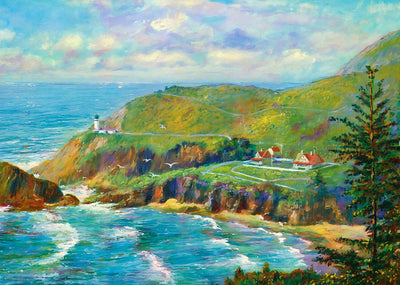 On the Oregon Coast in 1908 Art Print (7 Sizes) - Reproduction