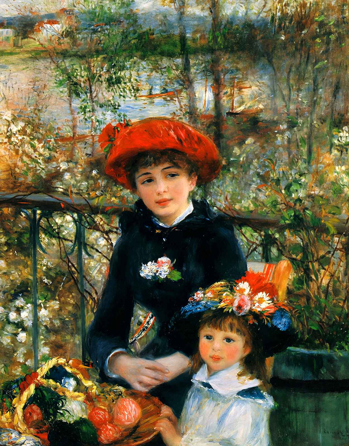 On the Terrace 1881 Painting by Pierre-Auguste Renoir Art Print (6 Sizes)