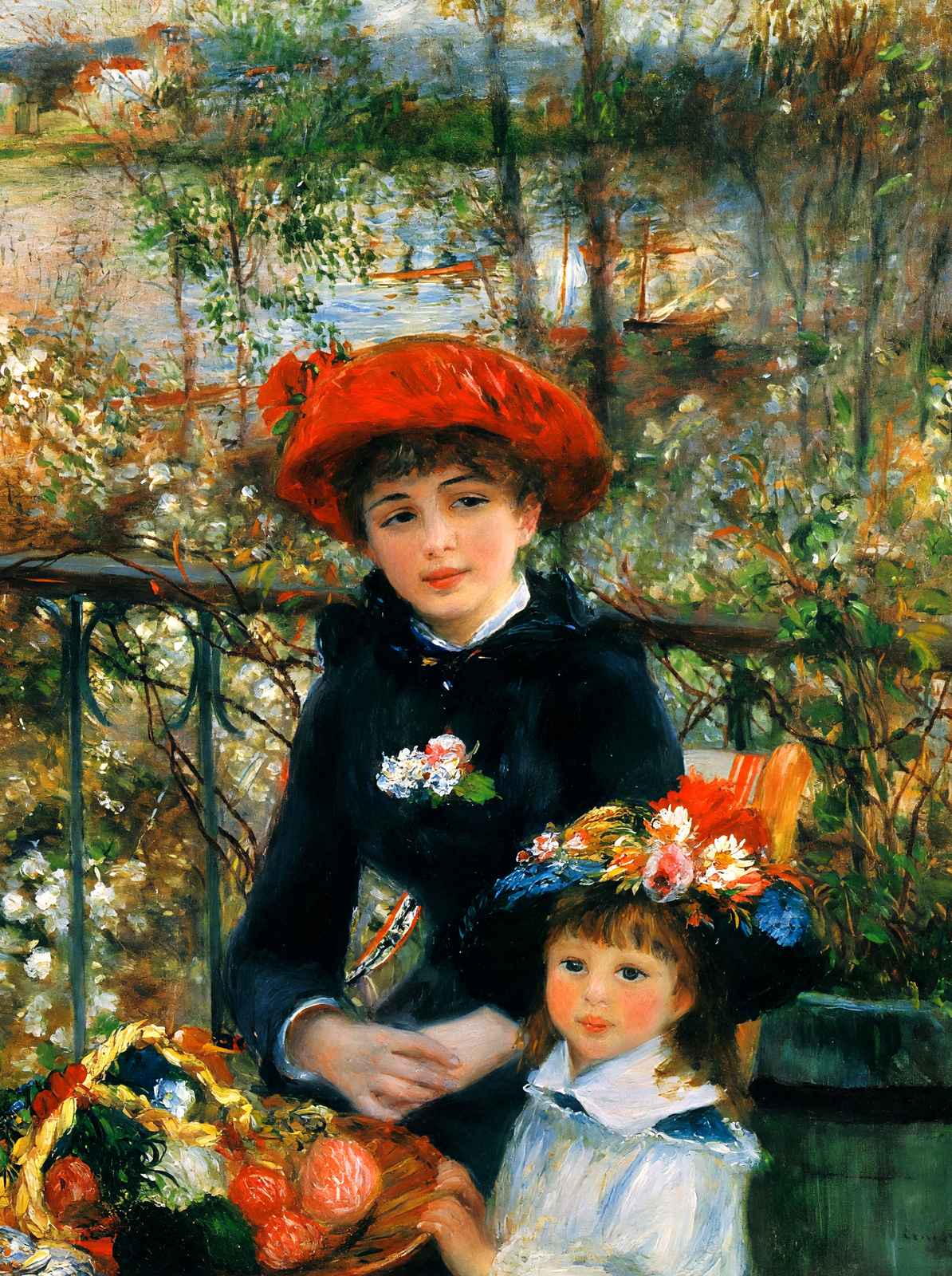 On the Terrace 1881 Painting by Pierre-Auguste Renoir Art Print (6 Sizes)