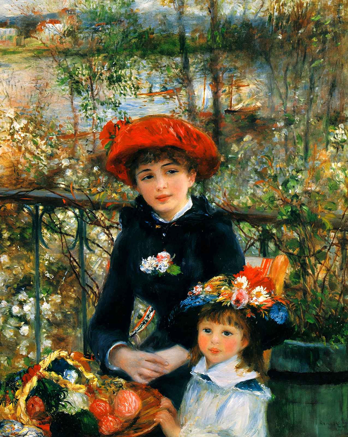 On the Terrace painting print by Pierre-Auguste Renoir (1881)