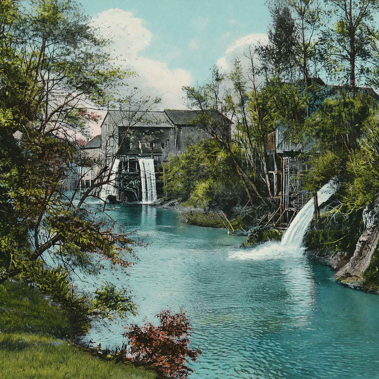 On the Calapooia Albany Oregon in 1908 Vintage Print (7 Sizes) - High Quality