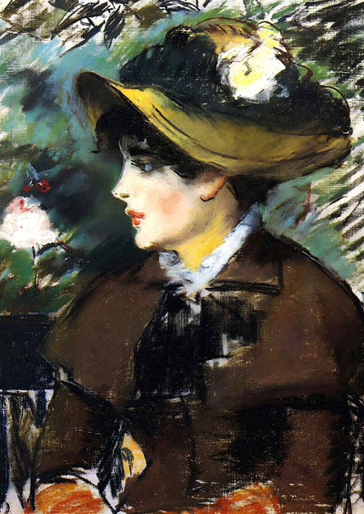 On the Bench Art Print 1879 Painting by Edouard Manet (6 Sizes) - Restored