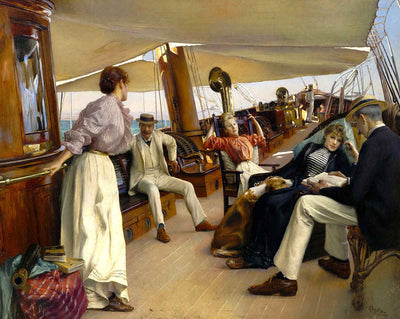 On the Yacht Namouna art print by Julius LeBlanc Stewart
