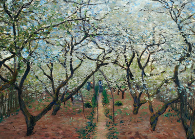 Orchard in Bloom Art Print 1879 Painting by Claude Monet (6 Sizes)