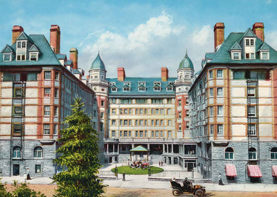 Portland Hotel in 1908 Vintage Print (7 Sizes) - Restored