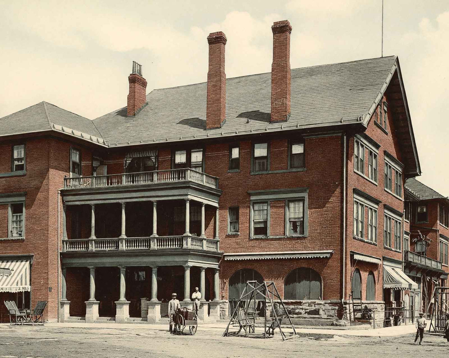 Oregon Hotel in Greenwood in 1908 vintage print