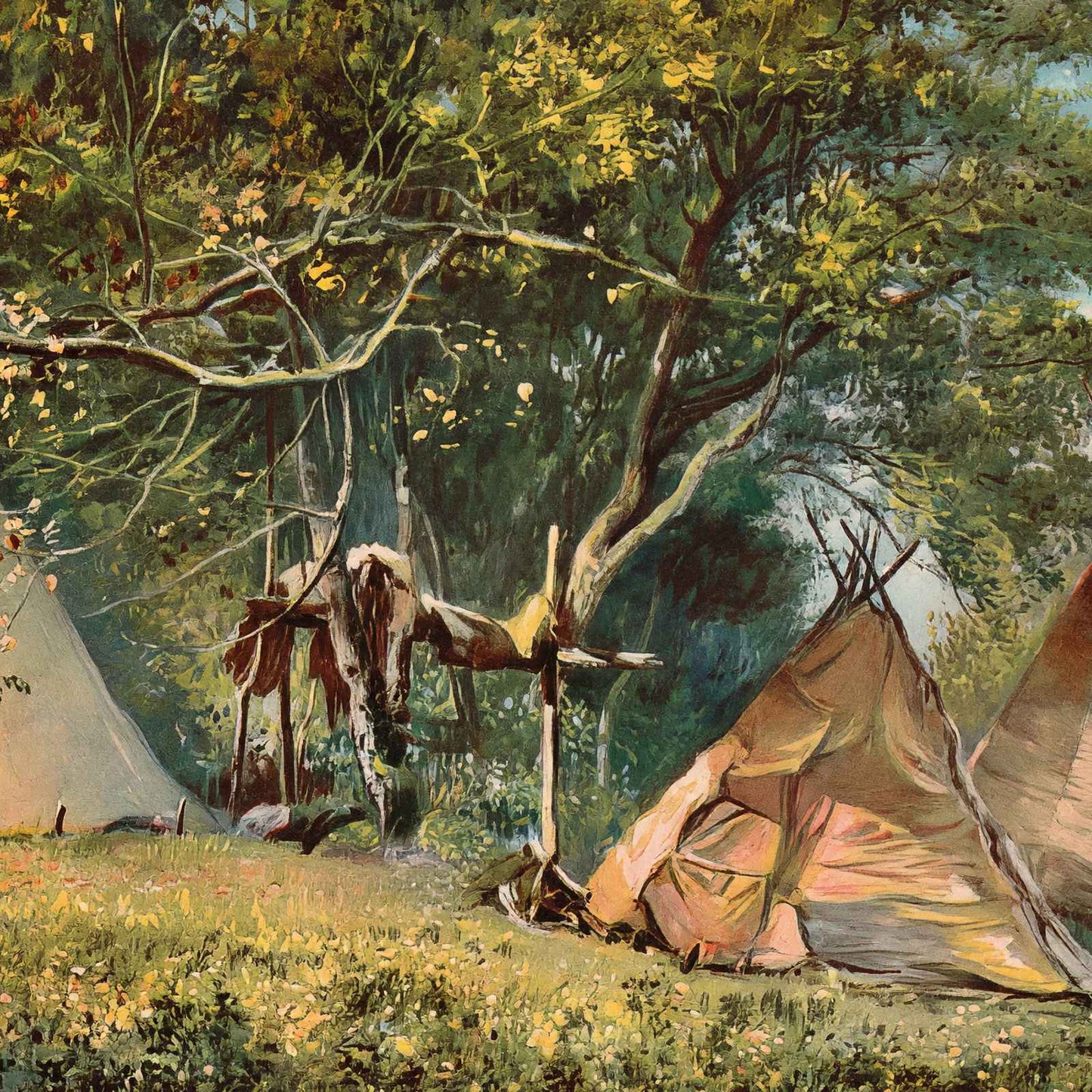 A Deserted Camp on the Snake River Oregon in 1908 Vintage Print (7 Sizes)