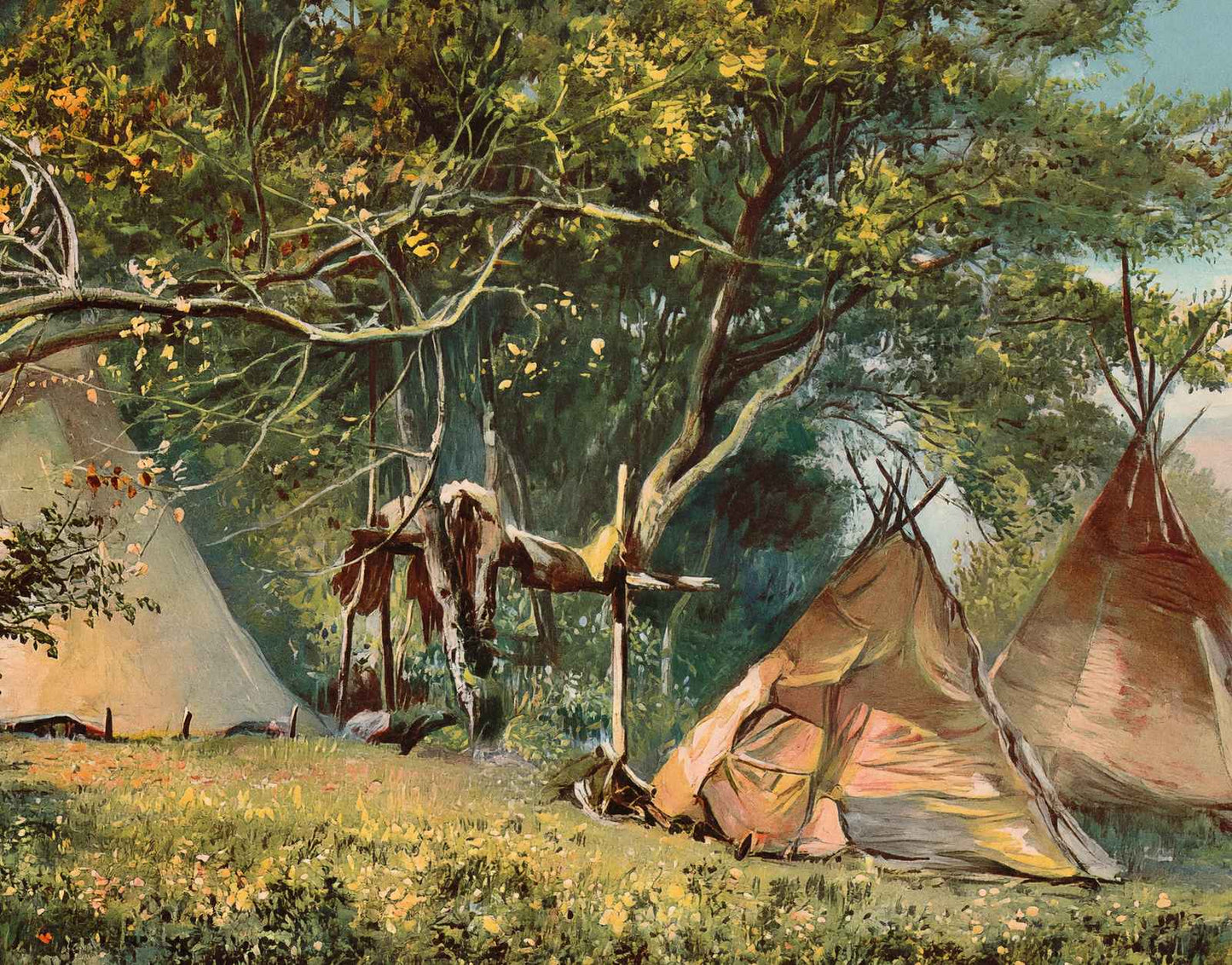 A Deserted Camp on the Snake River Oregon in 1908 Vintage Print (7 Sizes)