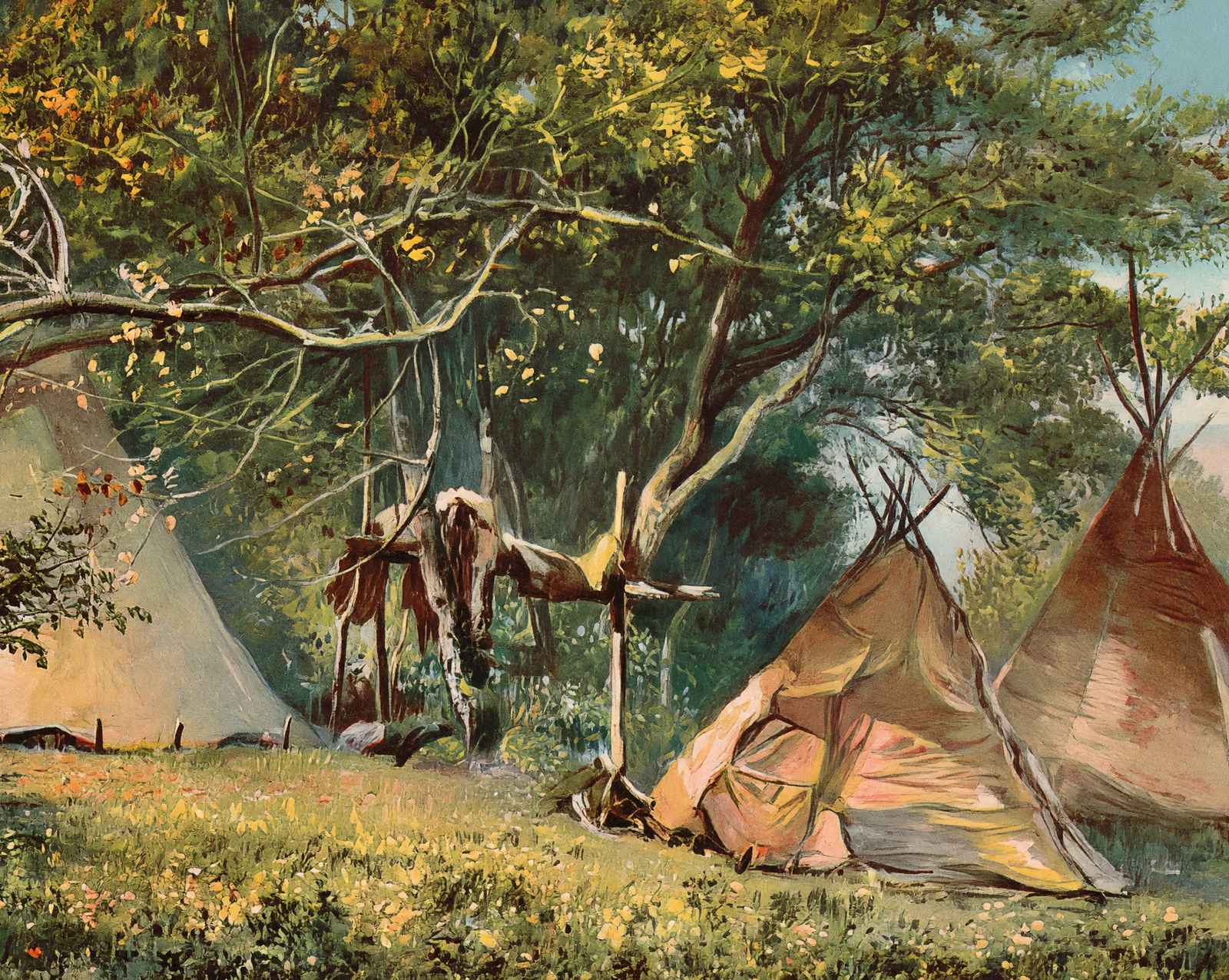 A Deserted Camp on the Snake River vintage print