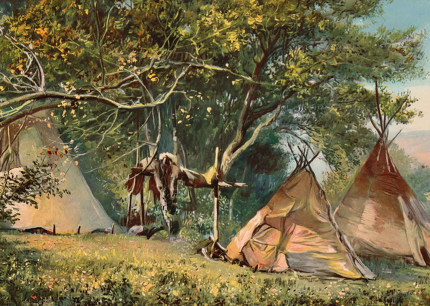 A Deserted Camp on the Snake River Oregon in 1908 Vintage Print (7 Sizes)