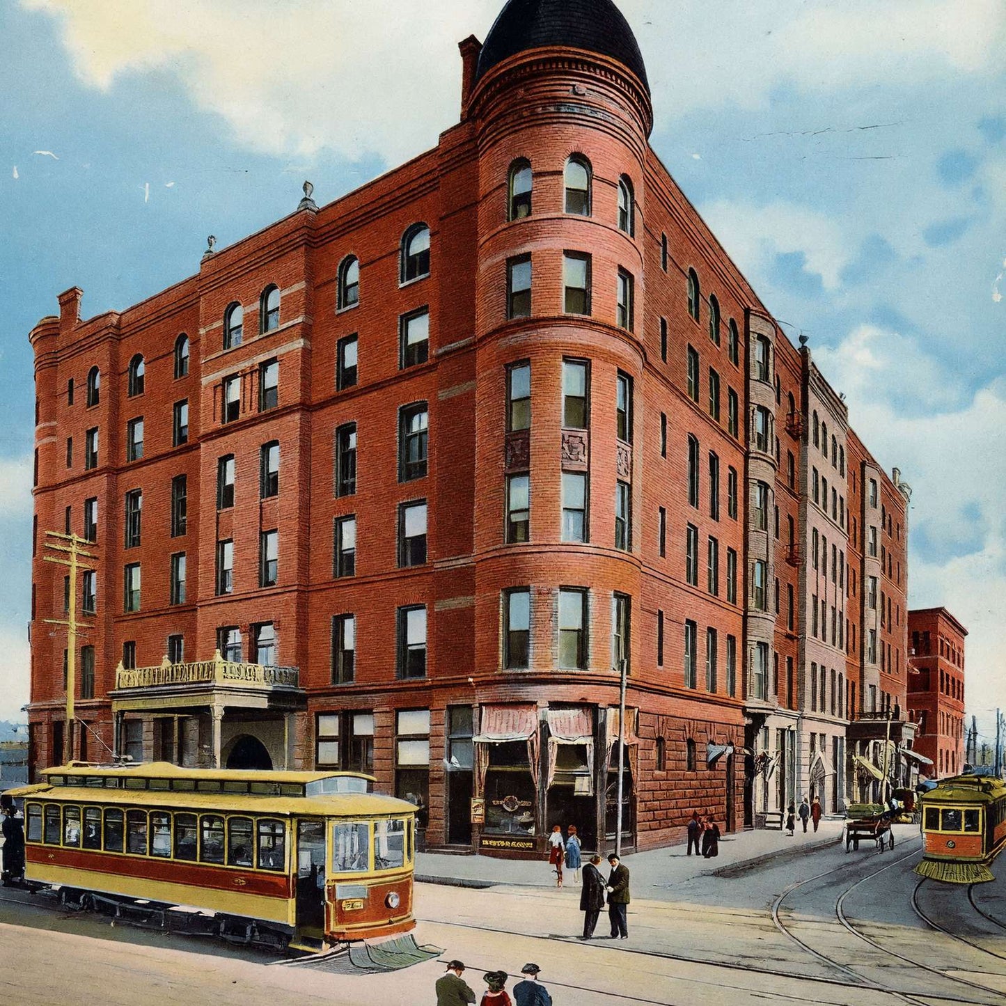 Oriental Hotel Dallas in 1905 Vintage Print (7 Sizes) - Archival Paper