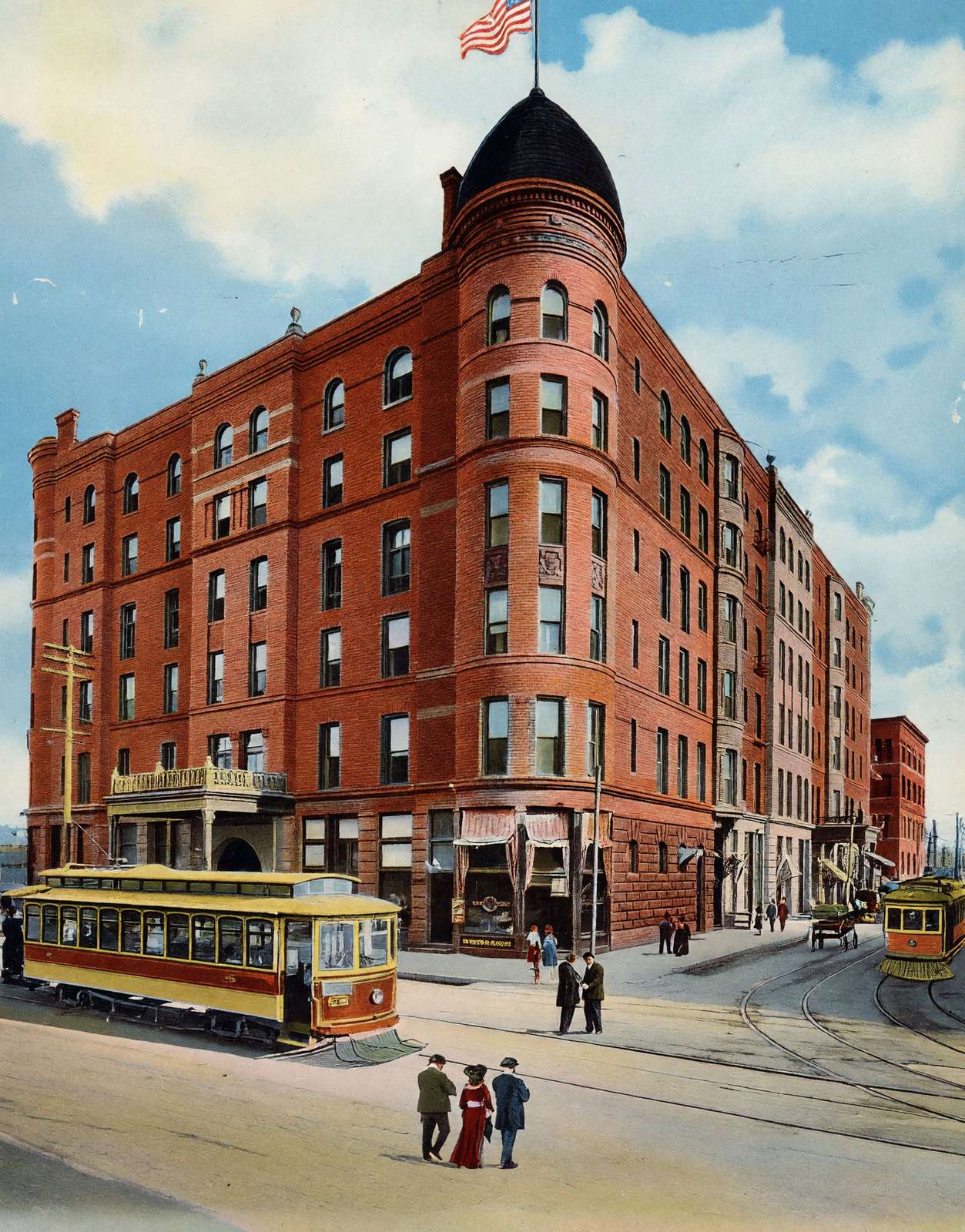 Oriental Hotel Dallas in 1905 Vintage Print (7 Sizes) - Archival Paper