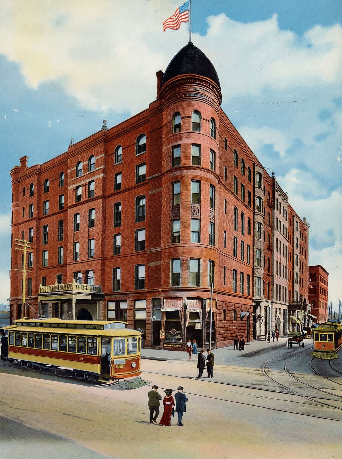 Oriental Hotel Dallas in 1905 Vintage Print (7 Sizes) - Archival Paper
