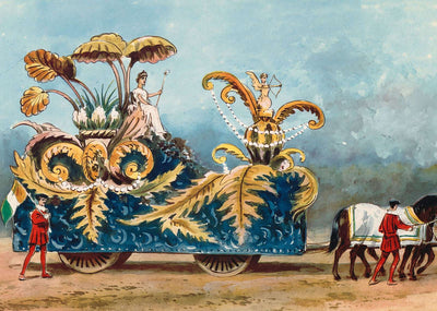 Ornament Float Houston Carnival 1907 Vintage Print (7 Sizes) - Archival Paper