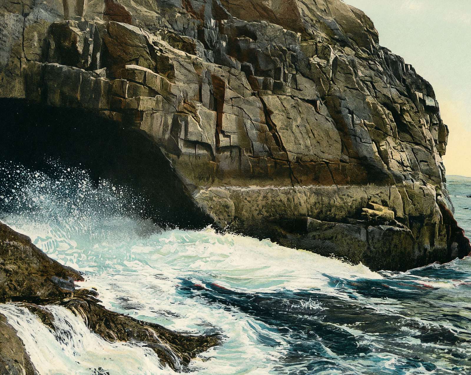 The Ovens in Bar Harbor in 1908 vintage print