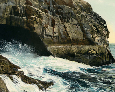 The Ovens in Bar Harbor in 1908 vintage print