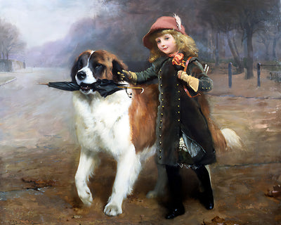 Off to School Painting by Charles Burton Barber 8x10" Art Print