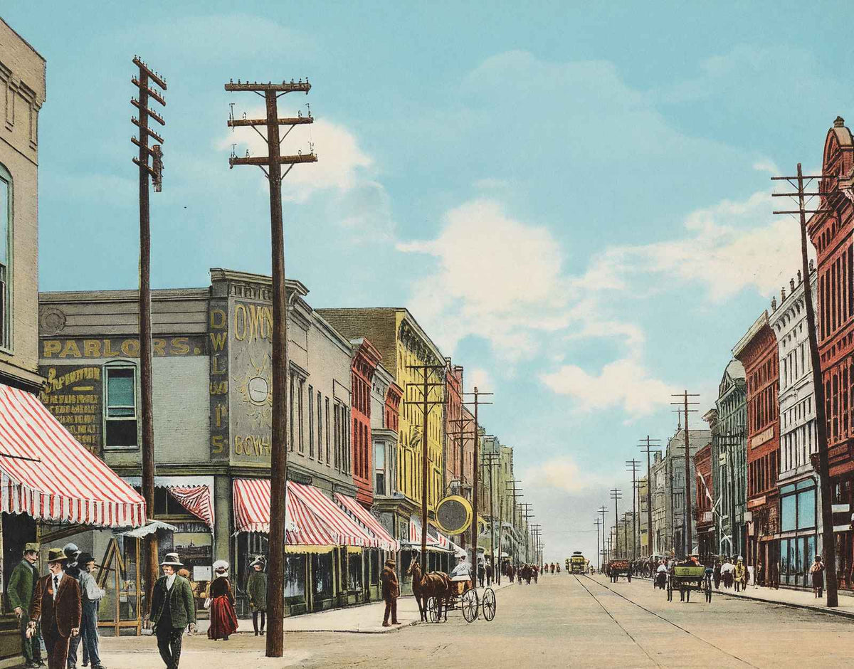 Broadway East of Fourth Paducah KY in 1906 Vintage Print (7 Sizes)