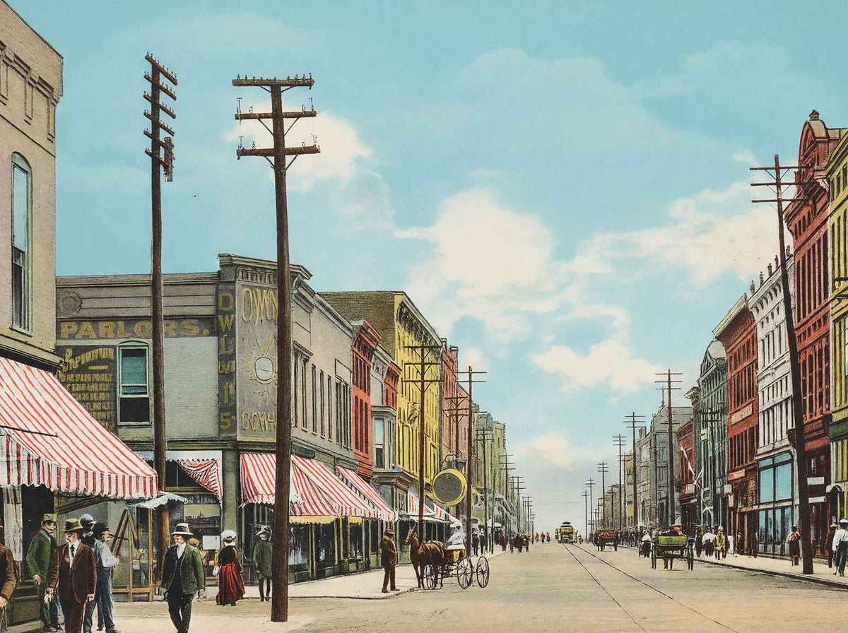 Broadway East of Fourth Paducah KY in 1906 Vintage Print (7 Sizes)