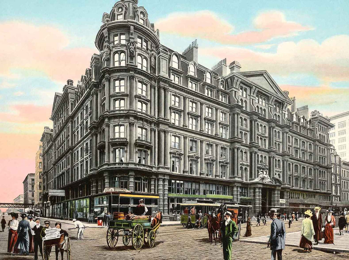 Palmer House Chicago in 1905 Vintage Print (7 Sizes) - Reproduction